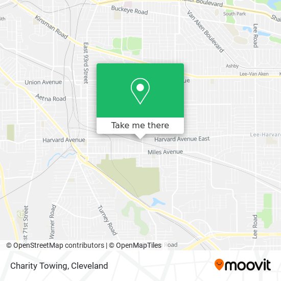 Charity Towing map