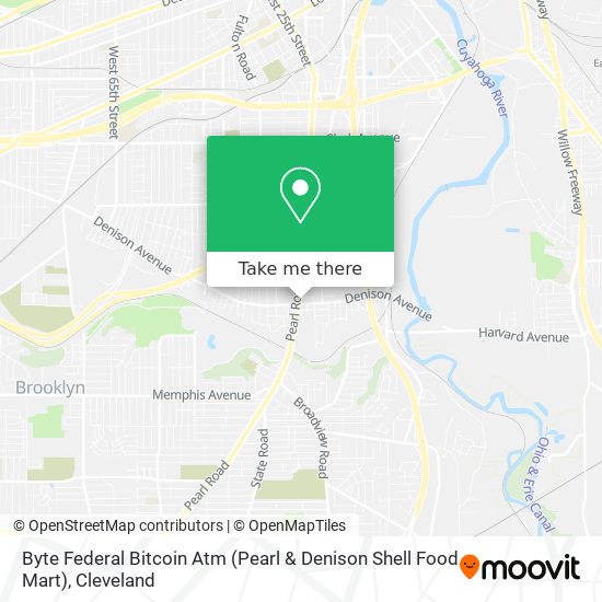 Byte Federal Bitcoin Atm (Pearl & Denison Shell Food Mart) map