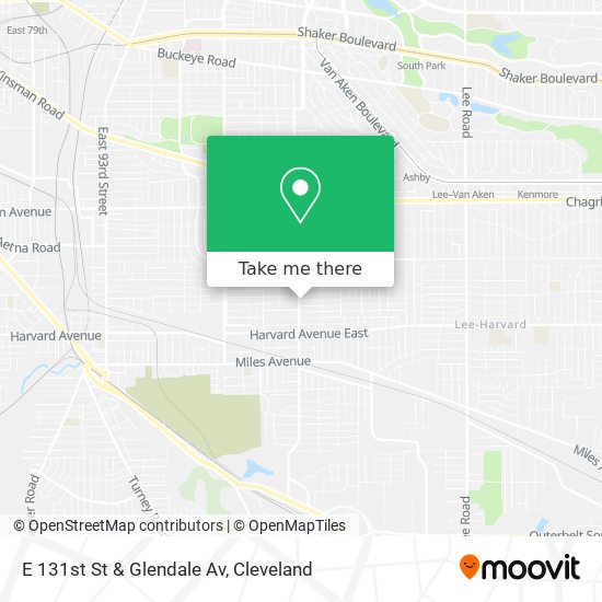 E 131st St & Glendale Av map