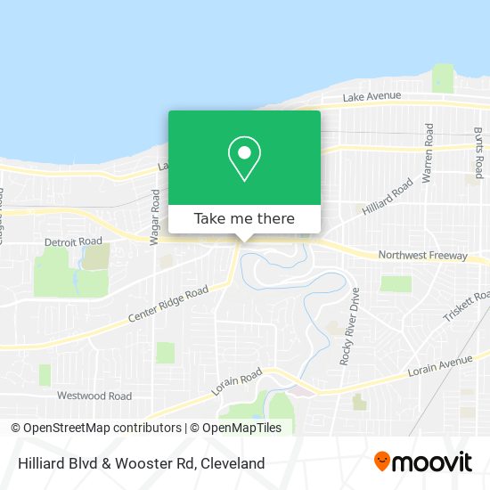 Hilliard Blvd & Wooster Rd map