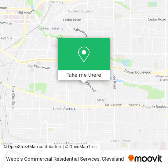 Webb's Commercial Residential Services map