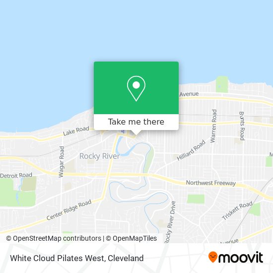 White Cloud Pilates West map