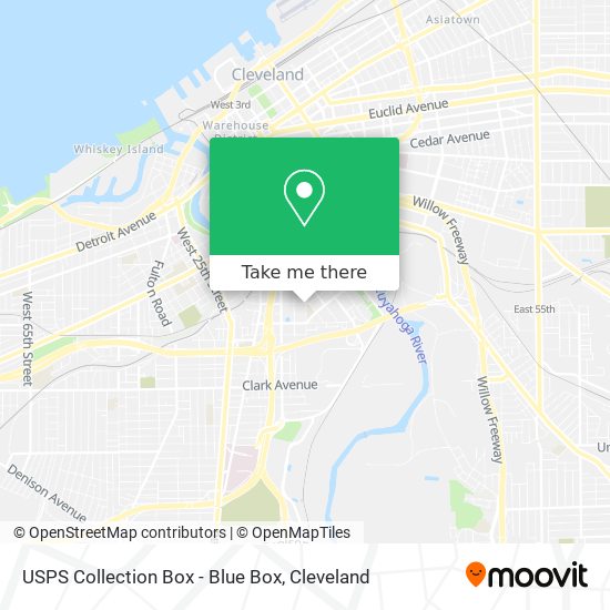 USPS Collection Box - Blue Box map