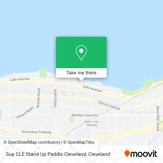 Sup CLE Stand Up Paddle Cleveland map