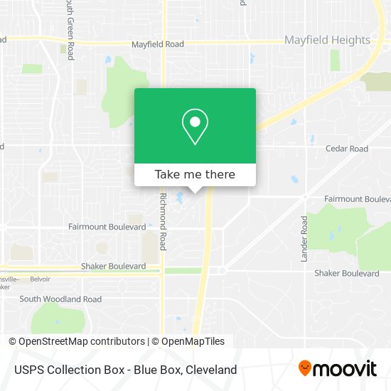 Mapa de USPS Collection Box - Blue Box