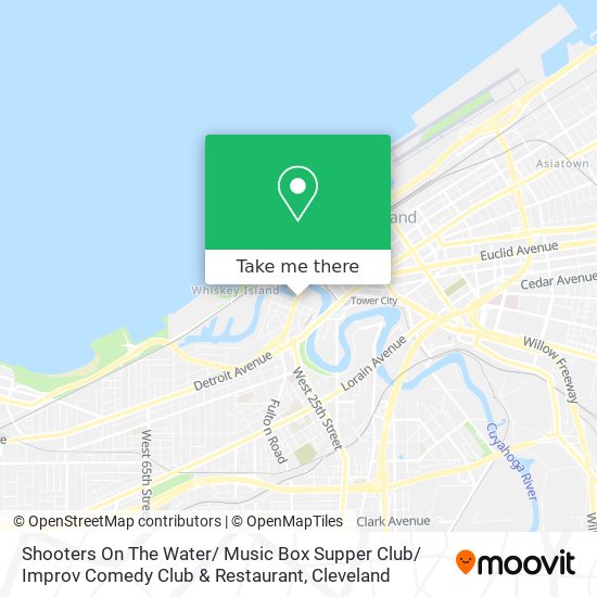 Mapa de Shooters On The Water/ Music Box Supper Club/ Improv Comedy Club & Restaurant