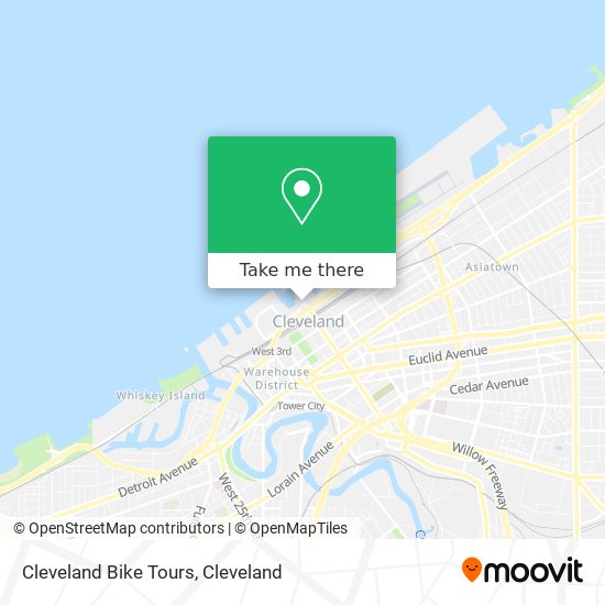 Cleveland Bike Tours map
