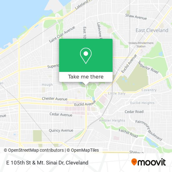 E 105th St & Mt. Sinai Dr map