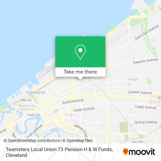 Mapa de Teamsters Local Union 73 Pension H & W Funds