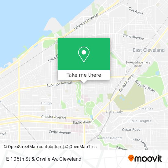 E 105th St & Orville Av map