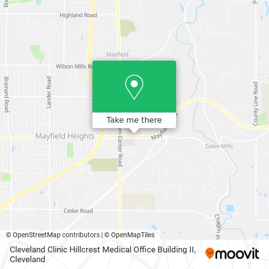 Cleveland Clinic Hillcrest Medical Office Building II map