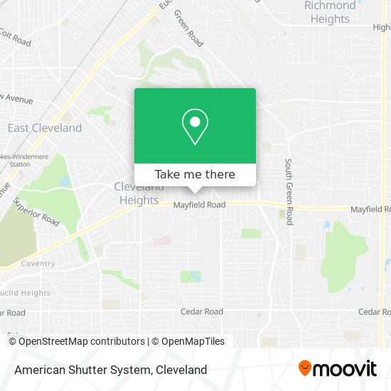 American Shutter System map