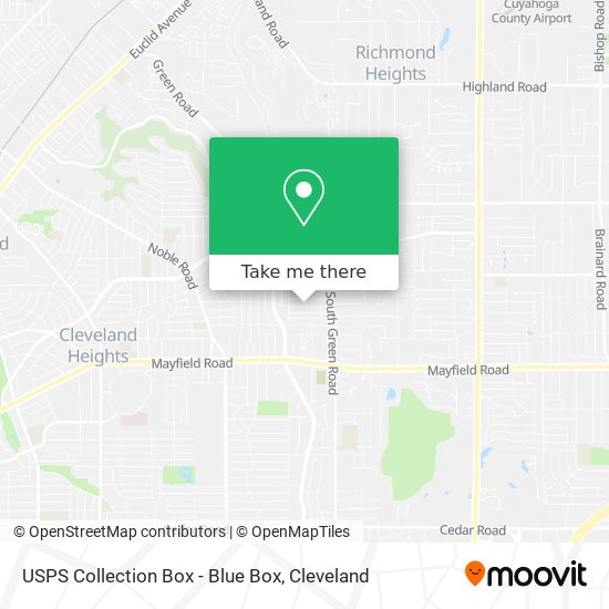 USPS Collection Box - Blue Box map