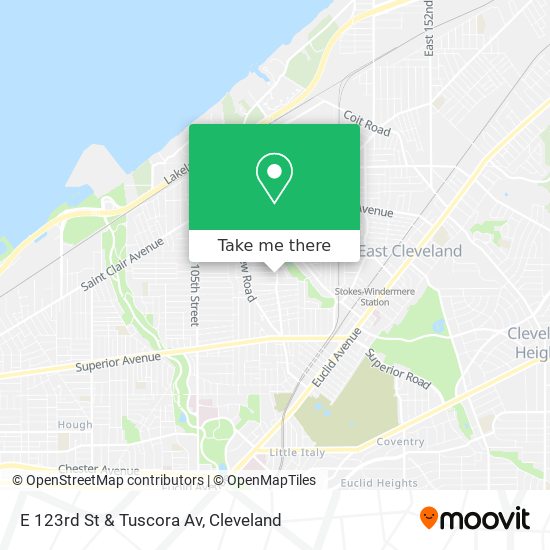 E 123rd St & Tuscora Av map