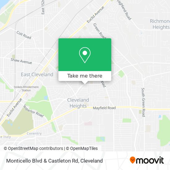 Mapa de Monticello Blvd & Castleton Rd