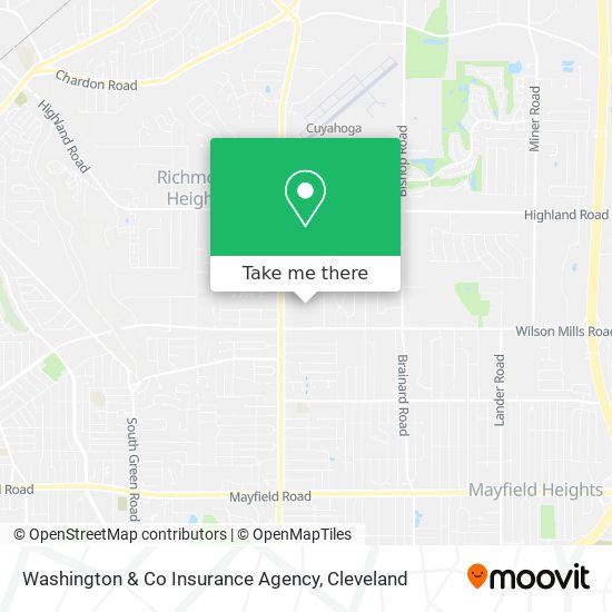 Mapa de Washington & Co Insurance Agency