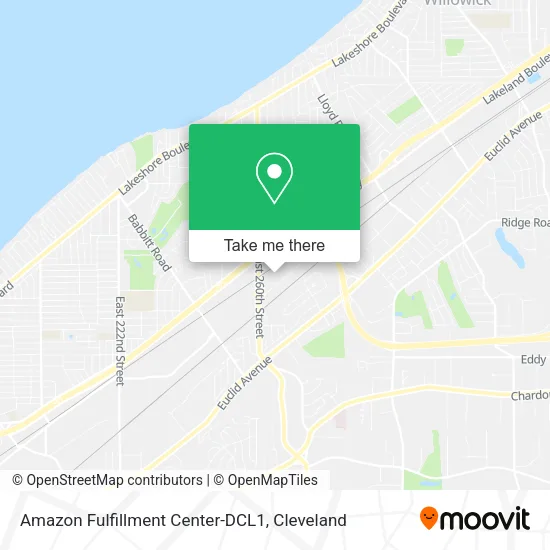 Amazon Fulfillment Center-DCL1 map