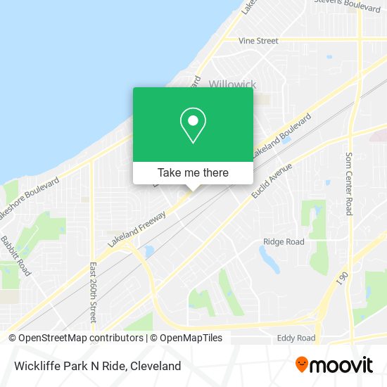 Wickliffe Park N Ride map