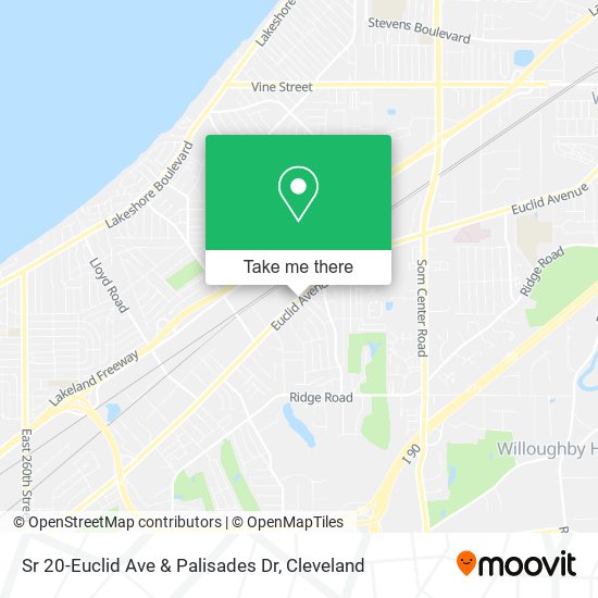 Mapa de Sr 20-Euclid Ave & Palisades Dr