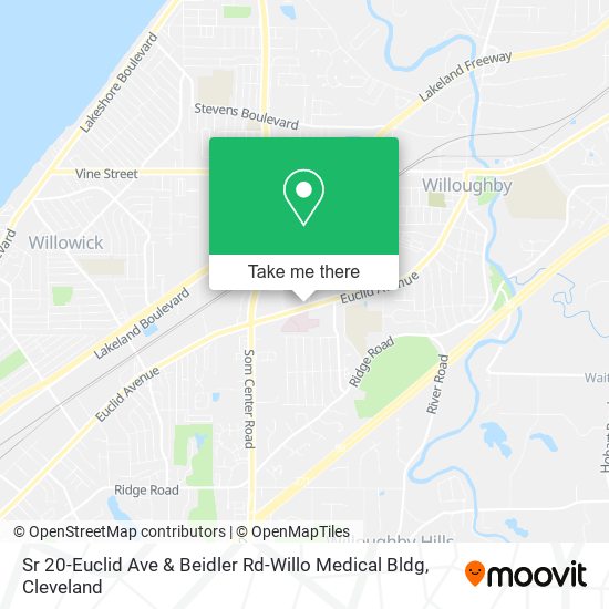 Sr 20-Euclid Ave & Beidler Rd-Willo Medical Bldg map