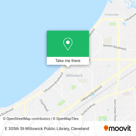 E 305th St-Willowick Public Library map