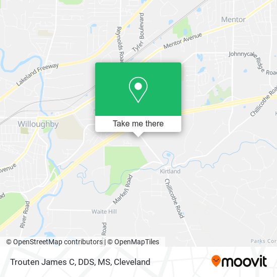Trouten James C, DDS, MS map