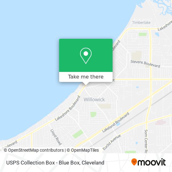 USPS Collection Box - Blue Box map