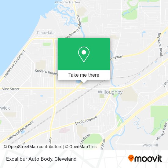 Mapa de Excalibur Auto Body