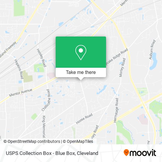 USPS Collection Box - Blue Box map