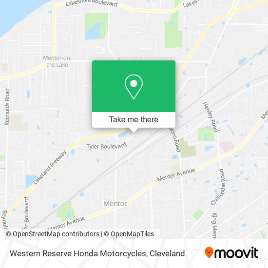 Mapa de Western Reserve Honda Motorcycles