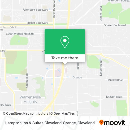 Hampton Inn & Suites Cleveland-Orange map