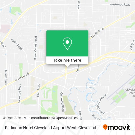 Radisson Hotel Cleveland Airport West map