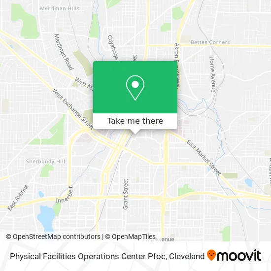 Mapa de Physical Facilities Operations Center Pfoc