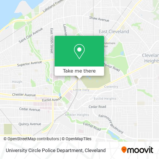 Mapa de University Circle Police Department