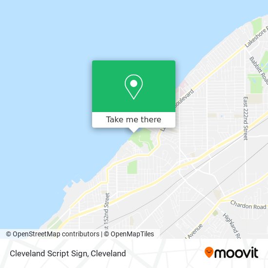 Cleveland Script Sign map