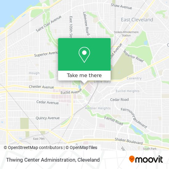 Mapa de Thwing Center Administration