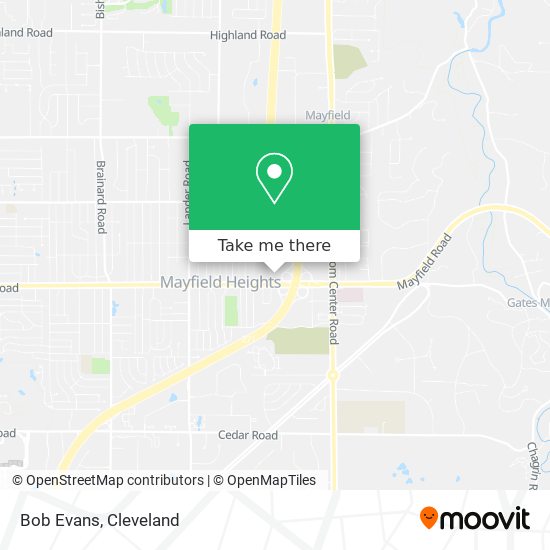 Mapa de Bob Evans