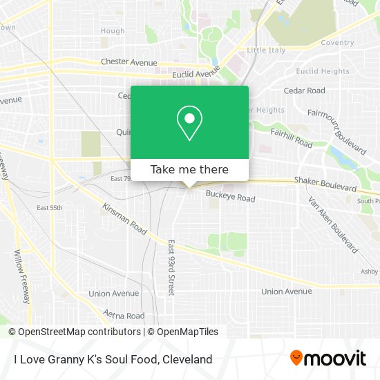 I Love Granny K's Soul Food map