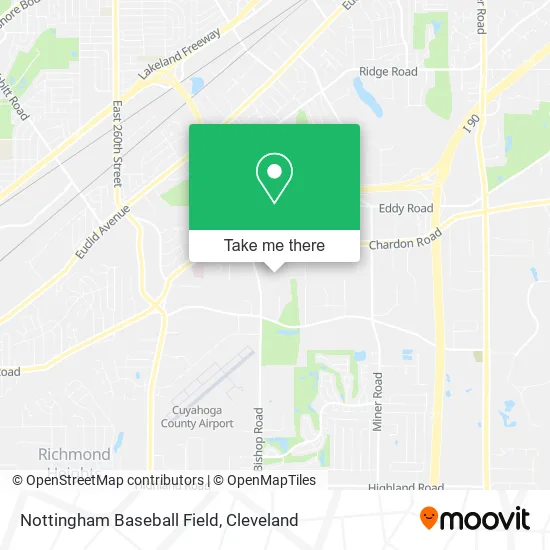 Nottingham Baseball Field map