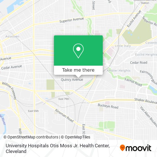 University Hospitals Otis Moss Jr. Health Center map