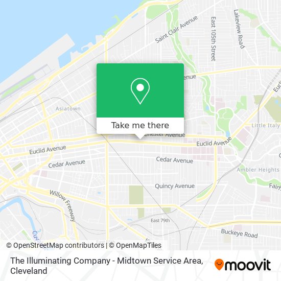 The Illuminating Company - Midtown Service Area map