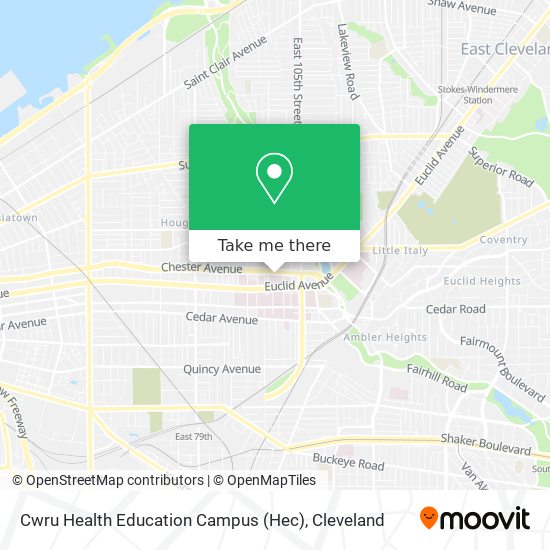 Cwru Health Education Campus (Hec) map