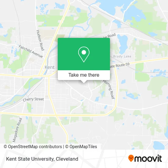 Kent State University map