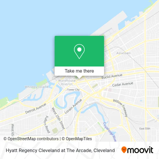 Hyatt Regency Cleveland at The Arcade map