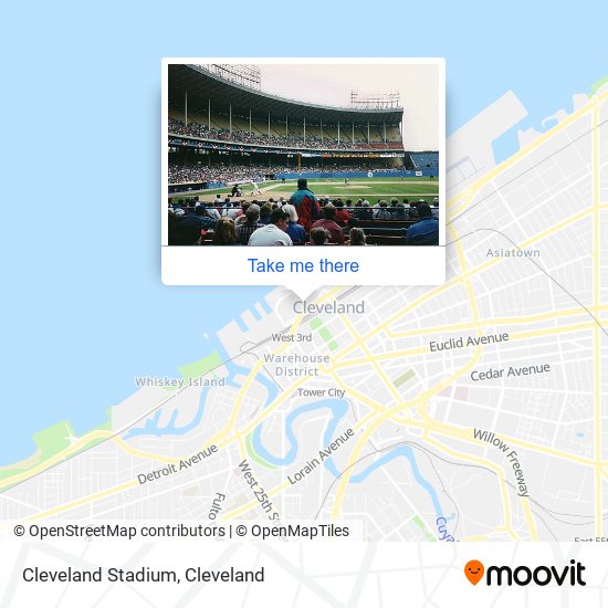 Mapa de Cleveland Stadium