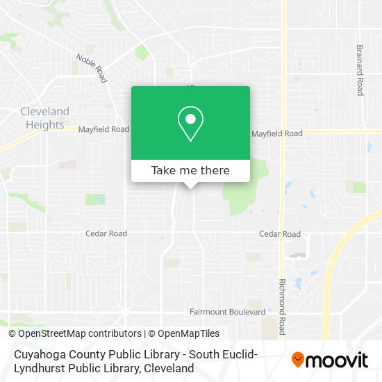 Cuyahoga County Public Library - South Euclid-Lyndhurst Public Library map