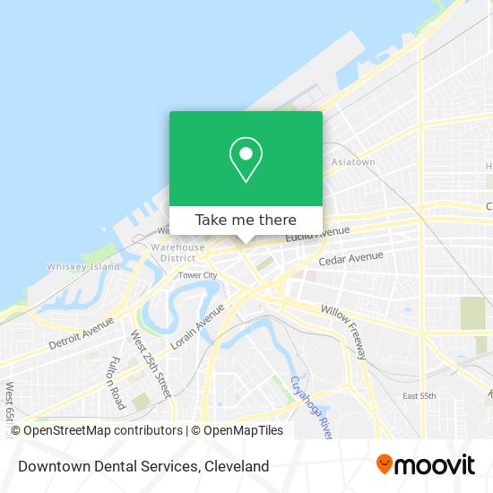 Downtown Dental Services map