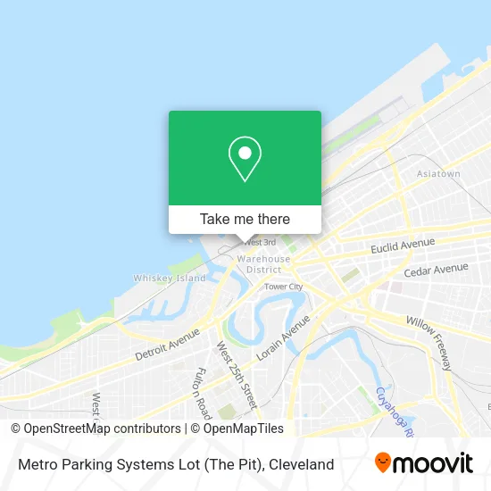 Mapa de Metro Parking Systems Lot (The Pit)