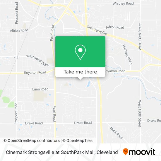 Mapa de Cinemark Strongsville at SouthPark Mall