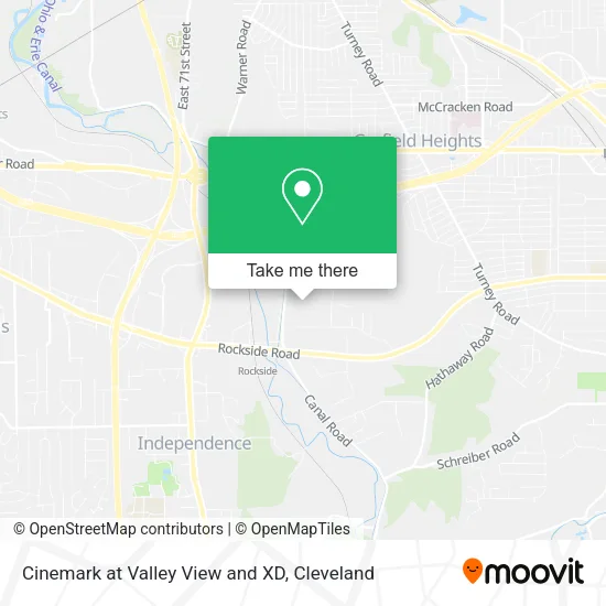 Cinemark at Valley View and XD map